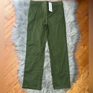 JANIE and Jack Chino Dress Pants Olive Green Size 8